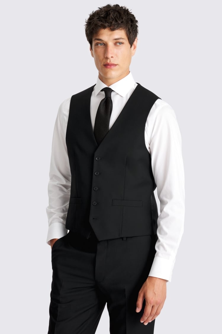 French Connection Slim Fit Black Suit