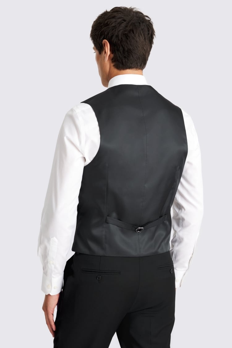 Slim Fit Black Vest