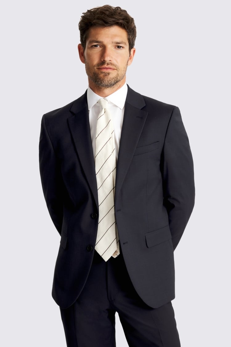 Slim Fit Blue Check Suit Jacket 
