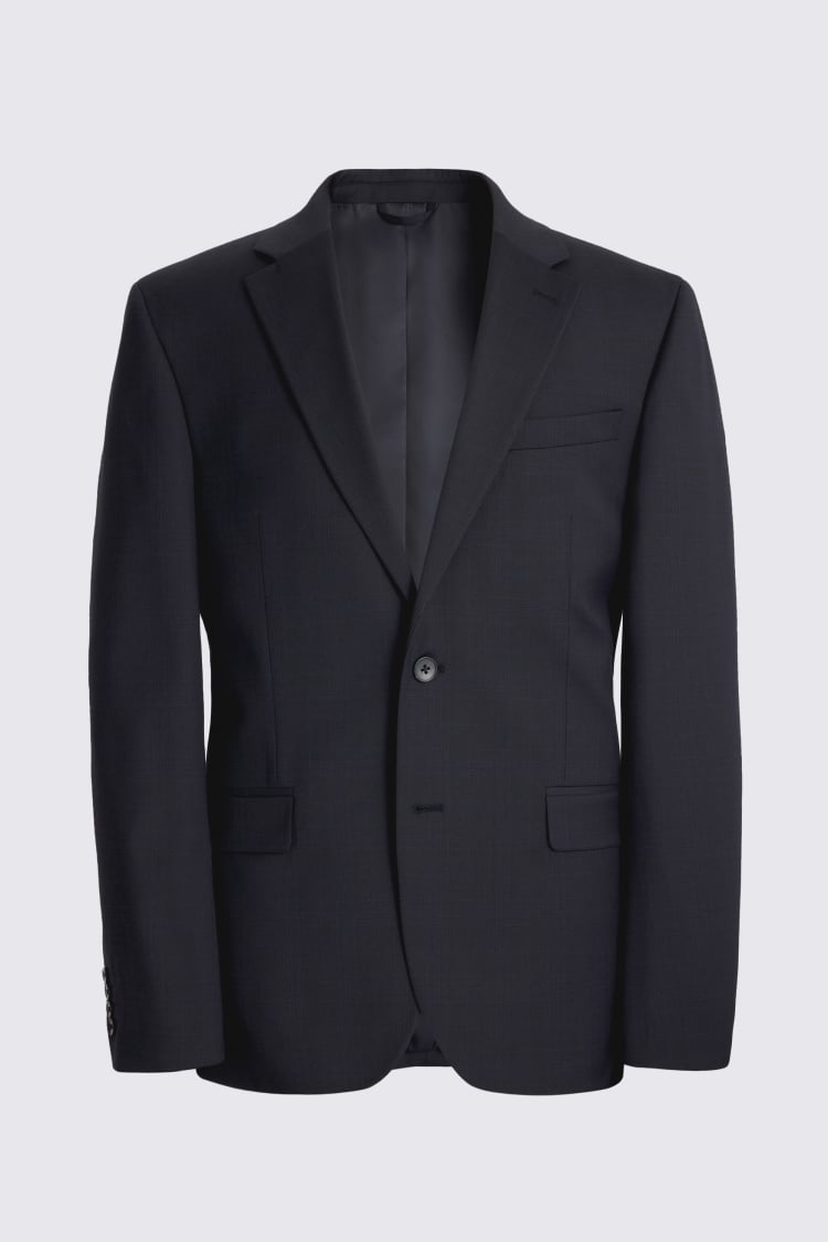 Slim Fit Blue Check Suit Jacket