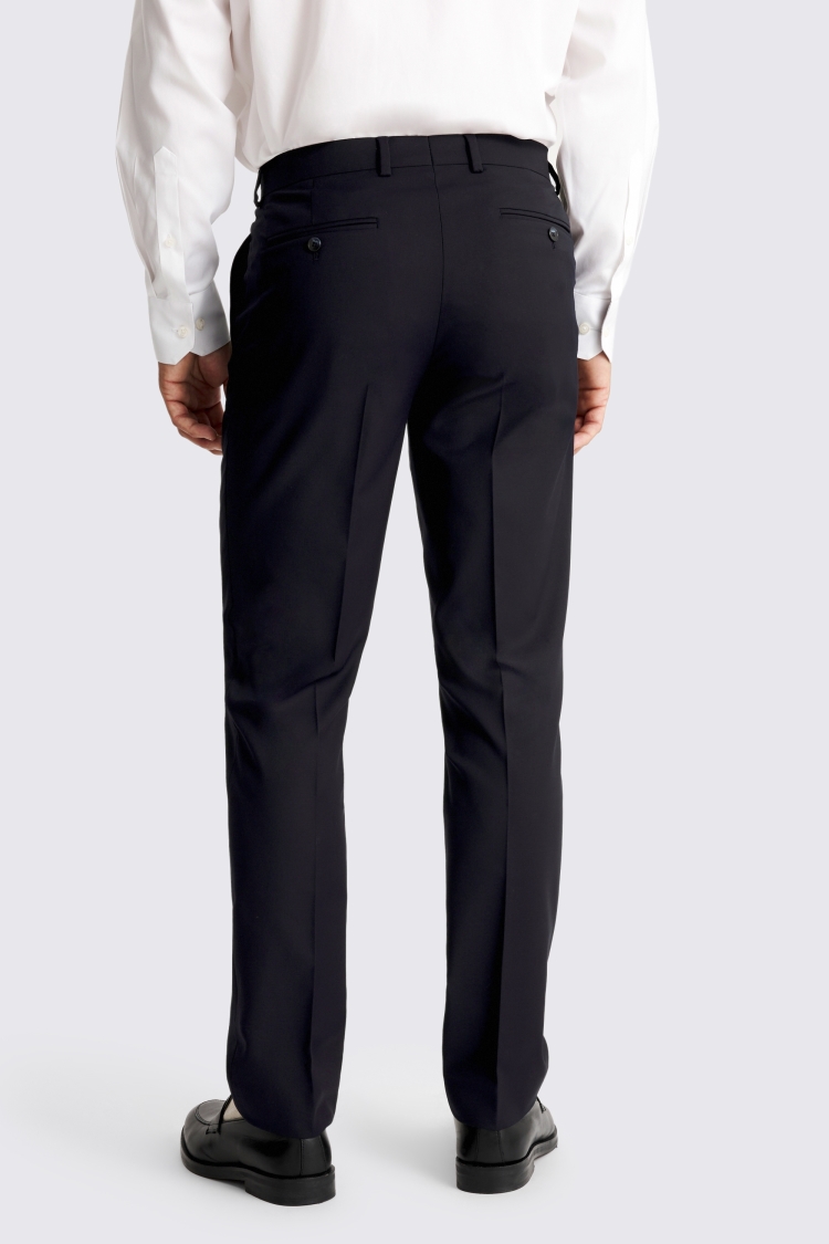 Slim Fit Blue Check Trousers