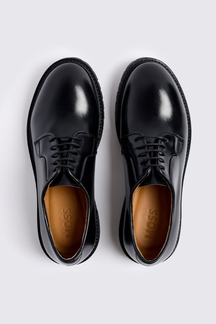 Eton Black Chunky Derby Shoes