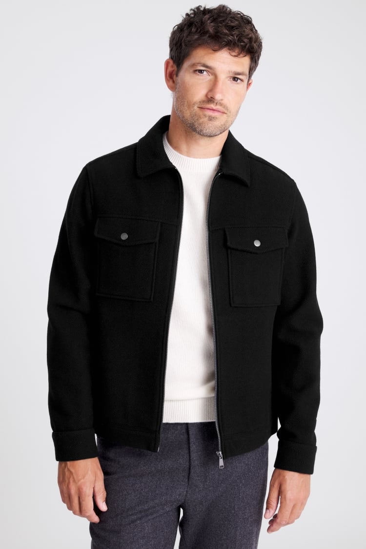 Black Twill Trucker 