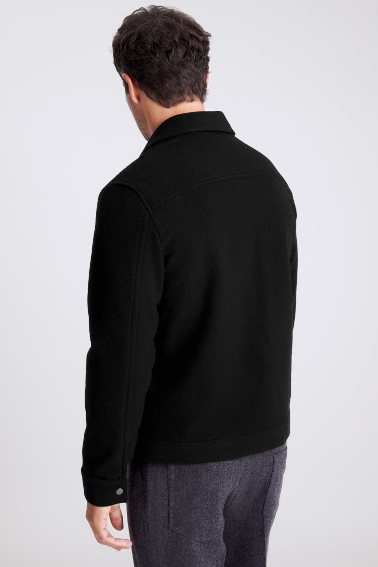 Black Twill Trucker