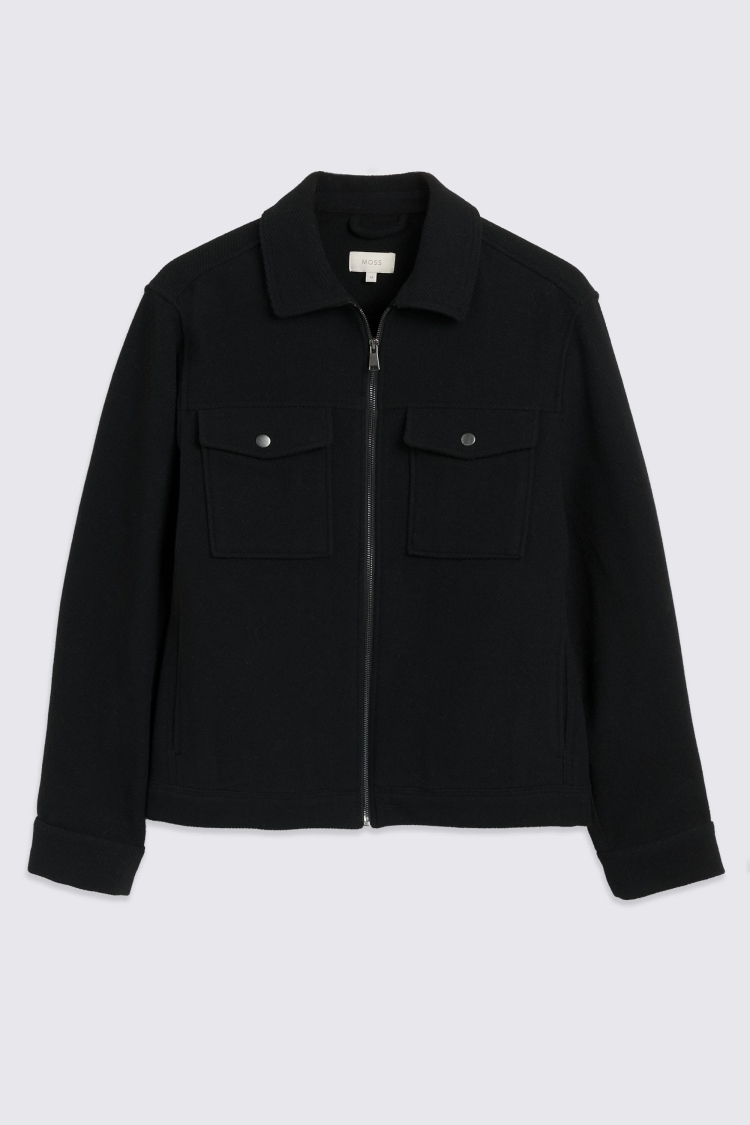 Black Twill Trucker