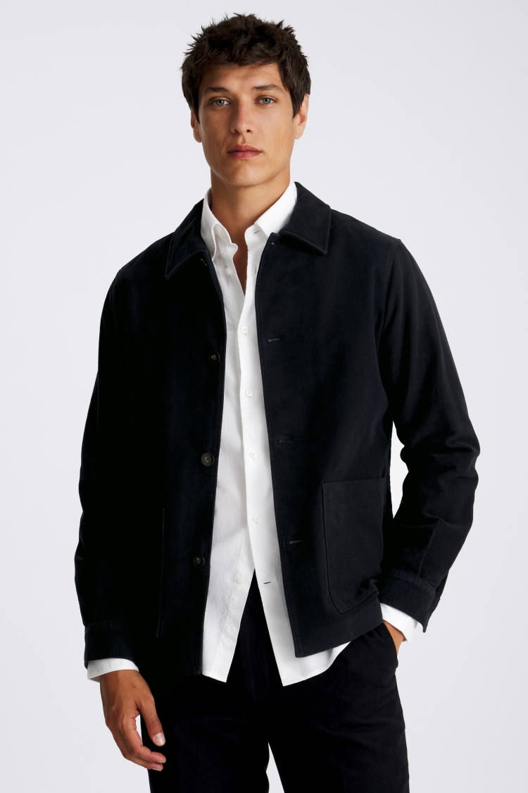 Navy Moleskin Shacket