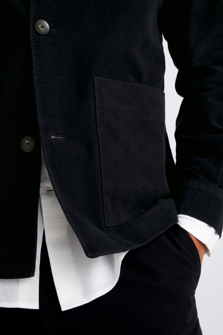 Navy Moleskin Shacket
