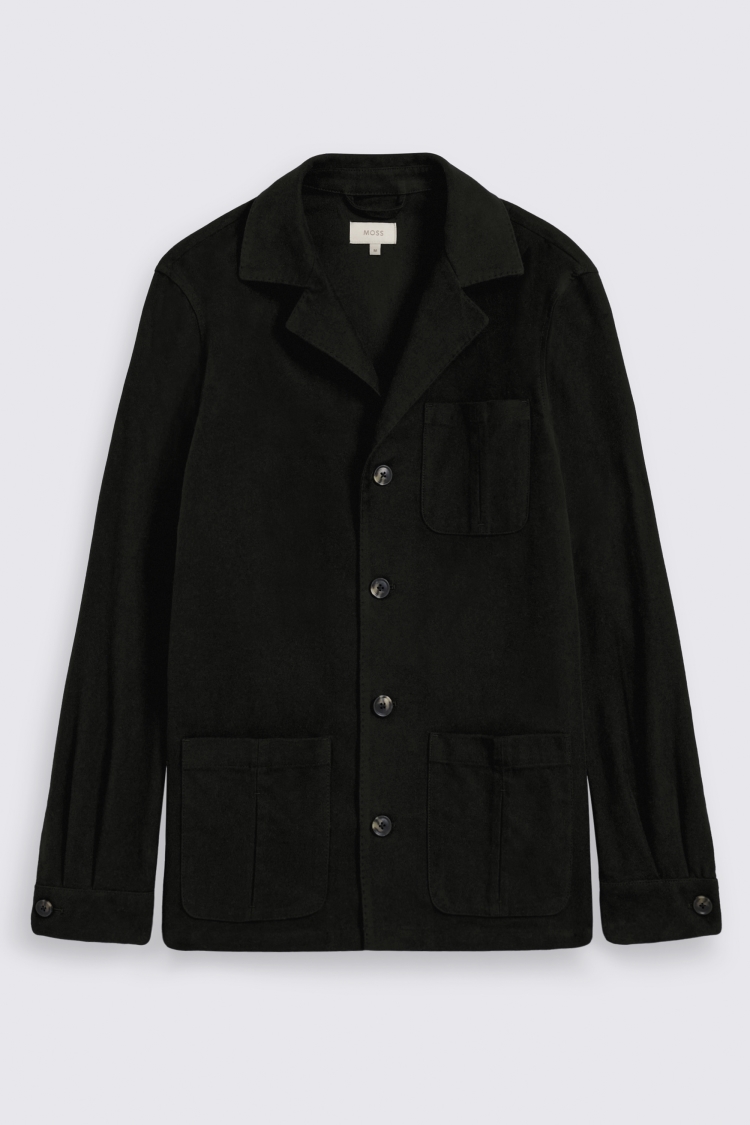 Black Moleskin Shacket