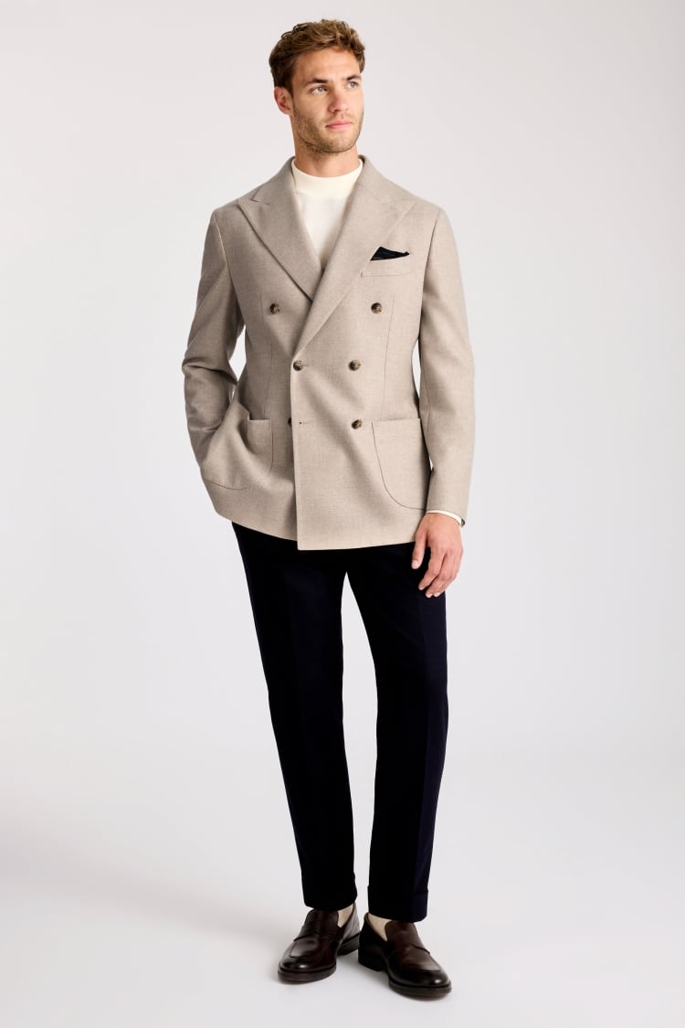 Italian Tailored Fit Oatmeal Jacket