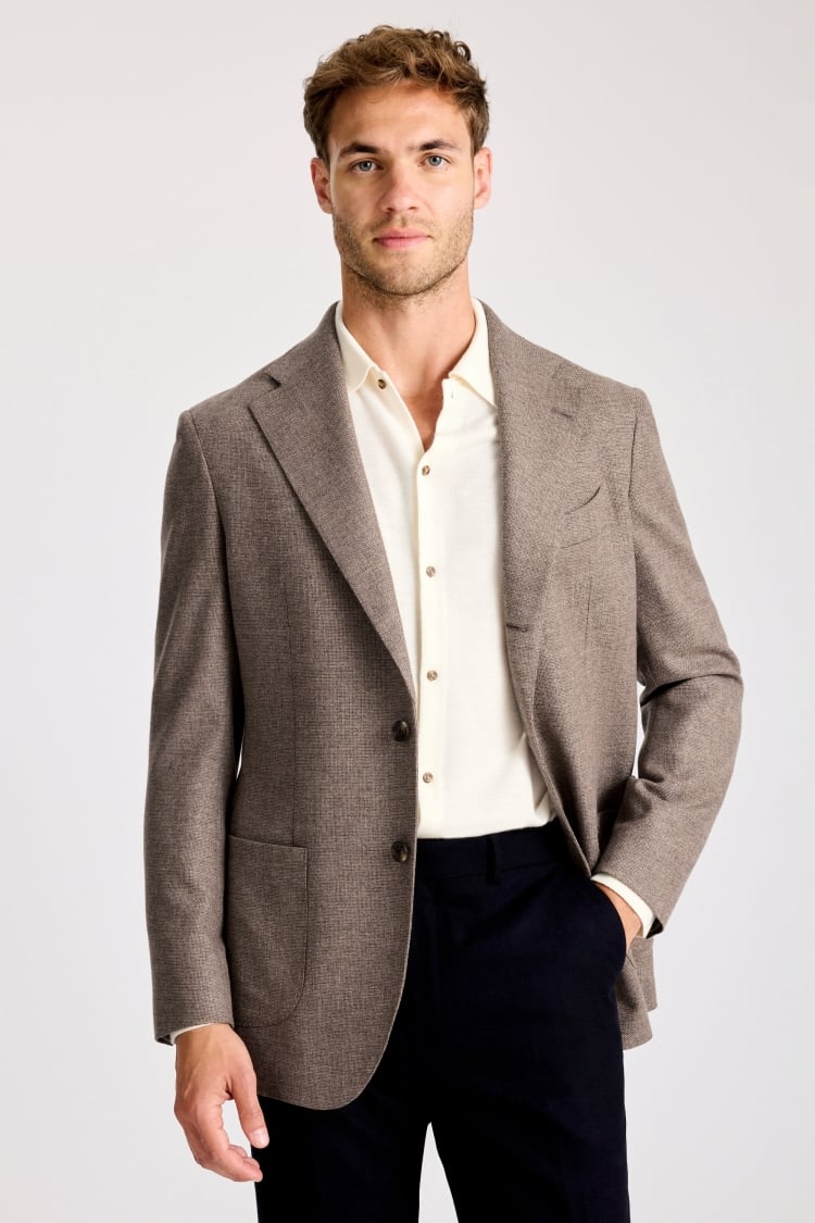 Italian Tailored Fit Light Brown Jacket 