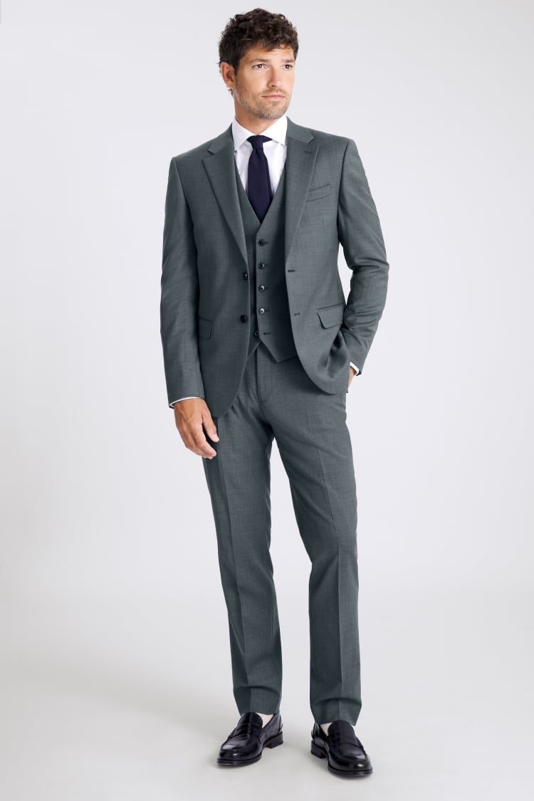 DKNY Slim Fit Teal Suit