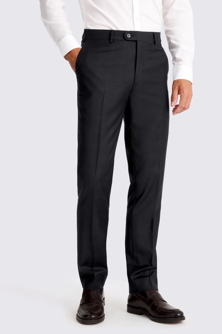 Italian Tailored Fit Navy Check Suit