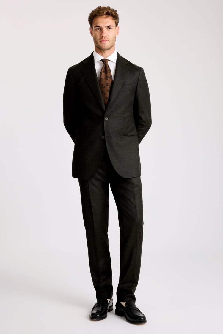 Italian Tailored Fit Dark Green Suit