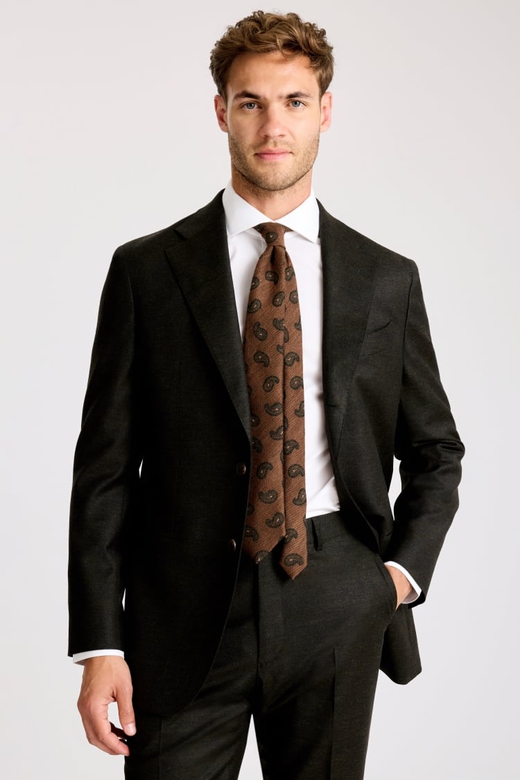 Italian Tailored Fit Dark Green Jacket