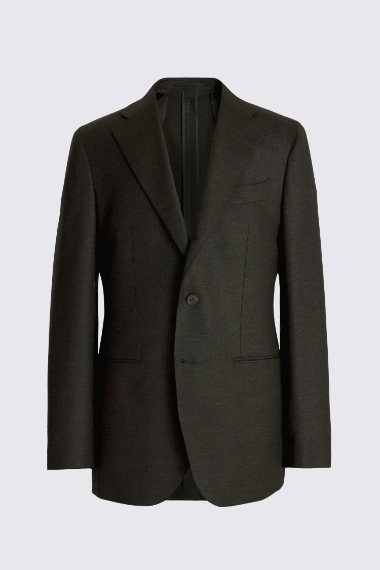 Italian Tailored Fit Dark Green Jacket