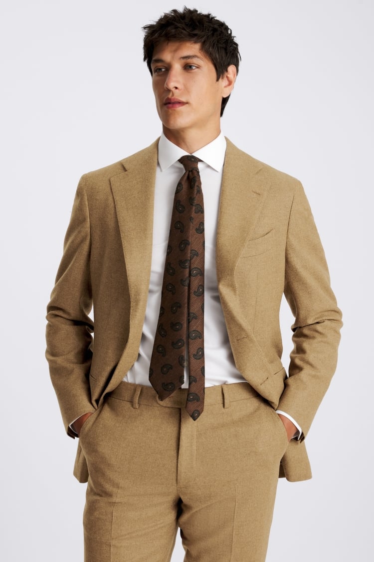 Italian Tailored Fit Gold Flannel Jacket