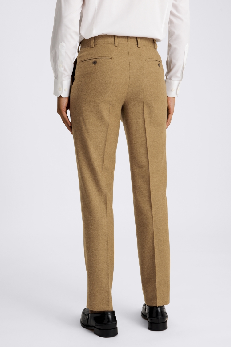 Italian Tailored Fit Gold Flannel Trousers