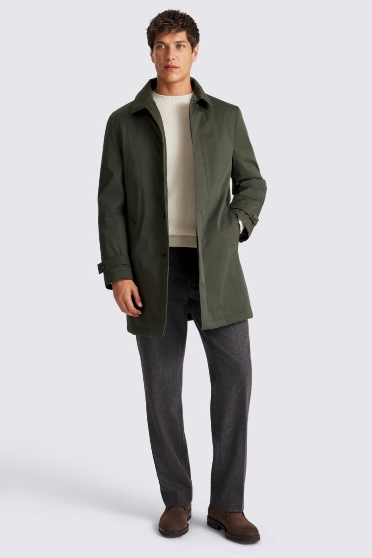 Khaki Wadded Raincoat