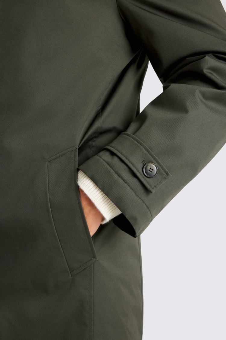 Khaki Wadded Raincoat