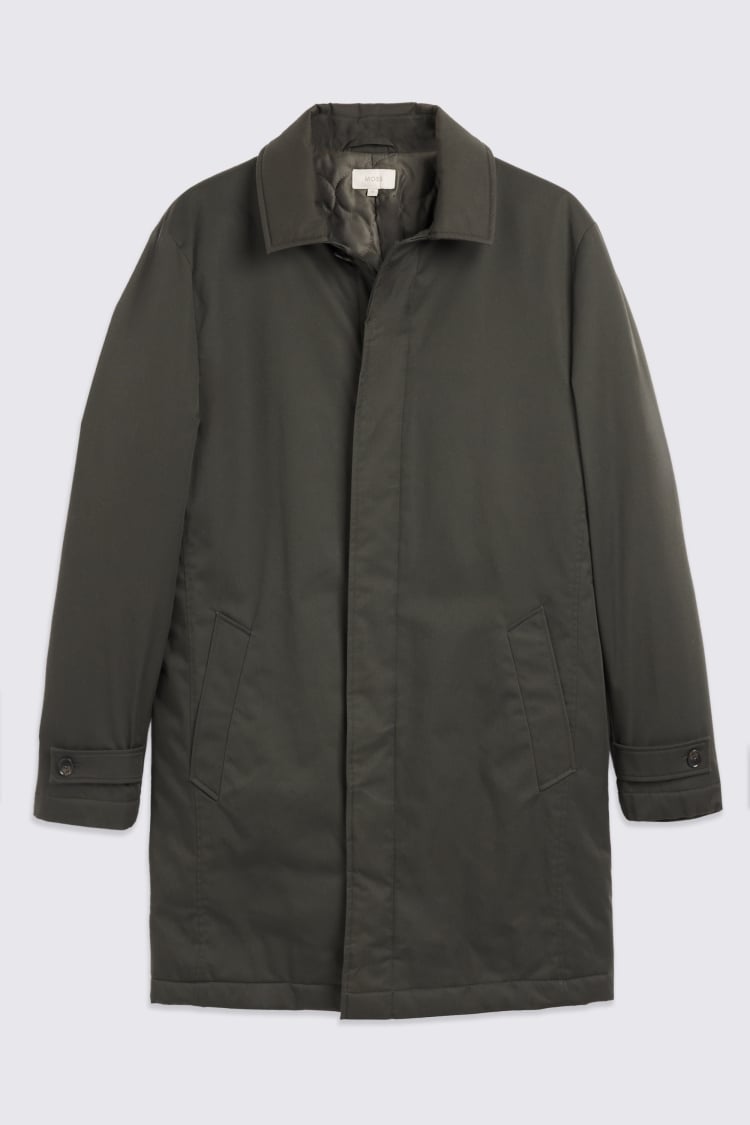 Khaki Wadded Raincoat