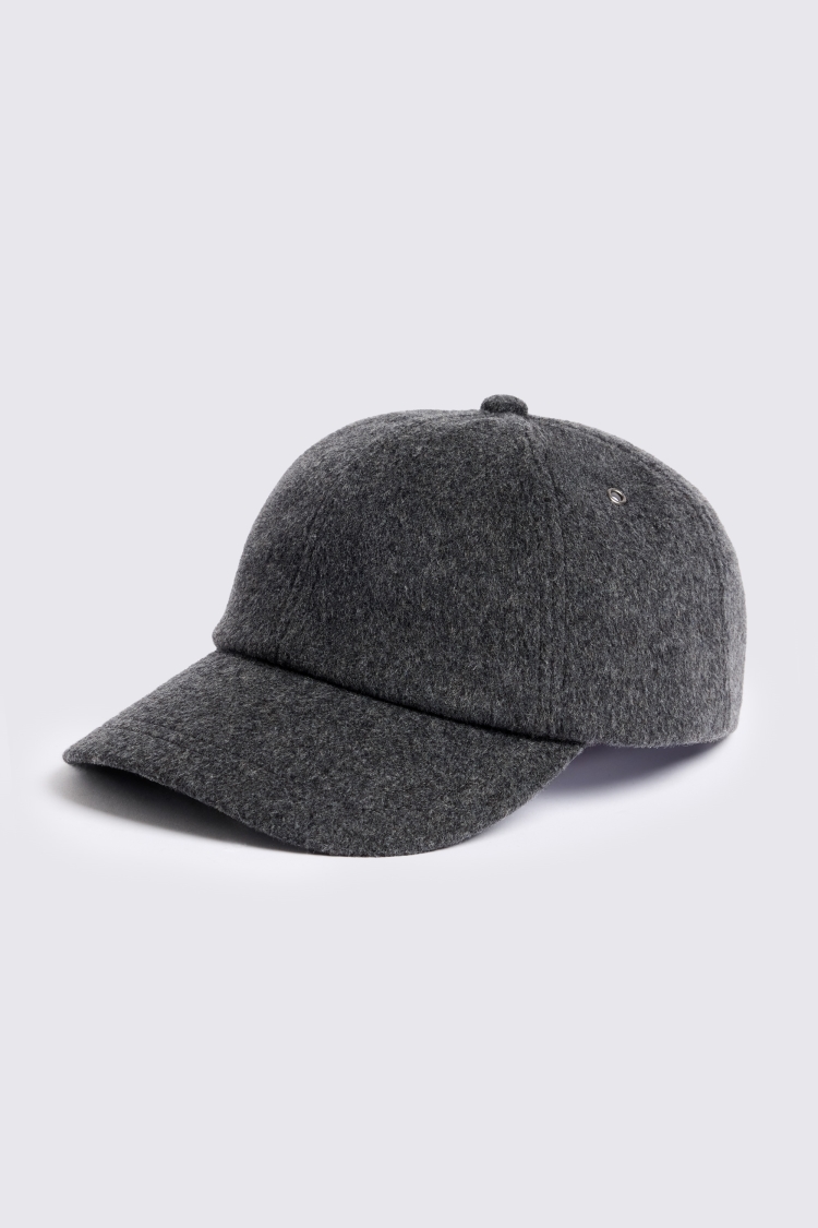 Charcoal Brushed Wool Cap