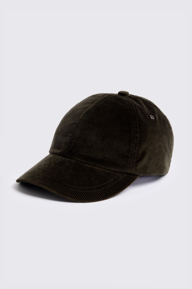 Dark Green Cord Cap