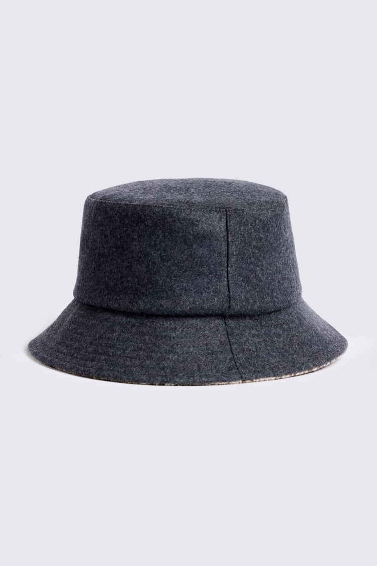 Dark Grey Wool Bucket Hat