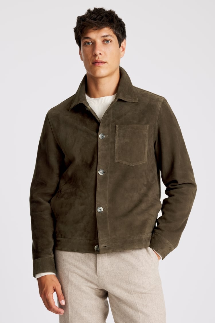 Brown Suede Shacket