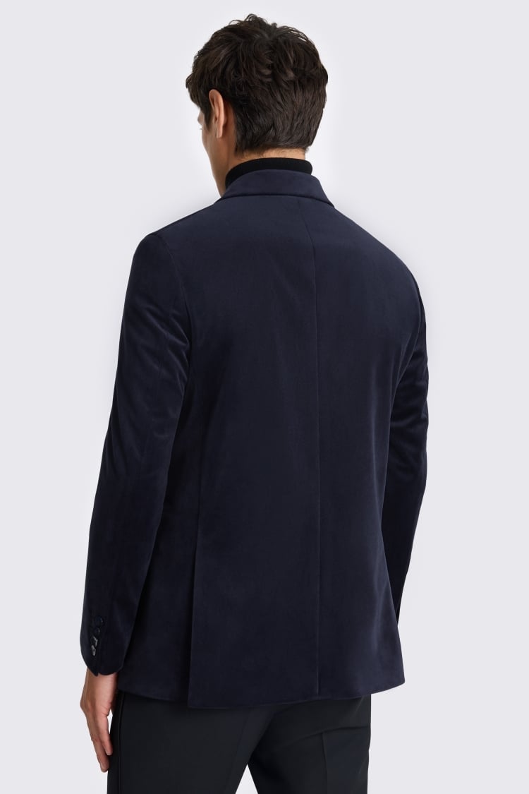 Relaxed Fit Navy Velvet Jacket