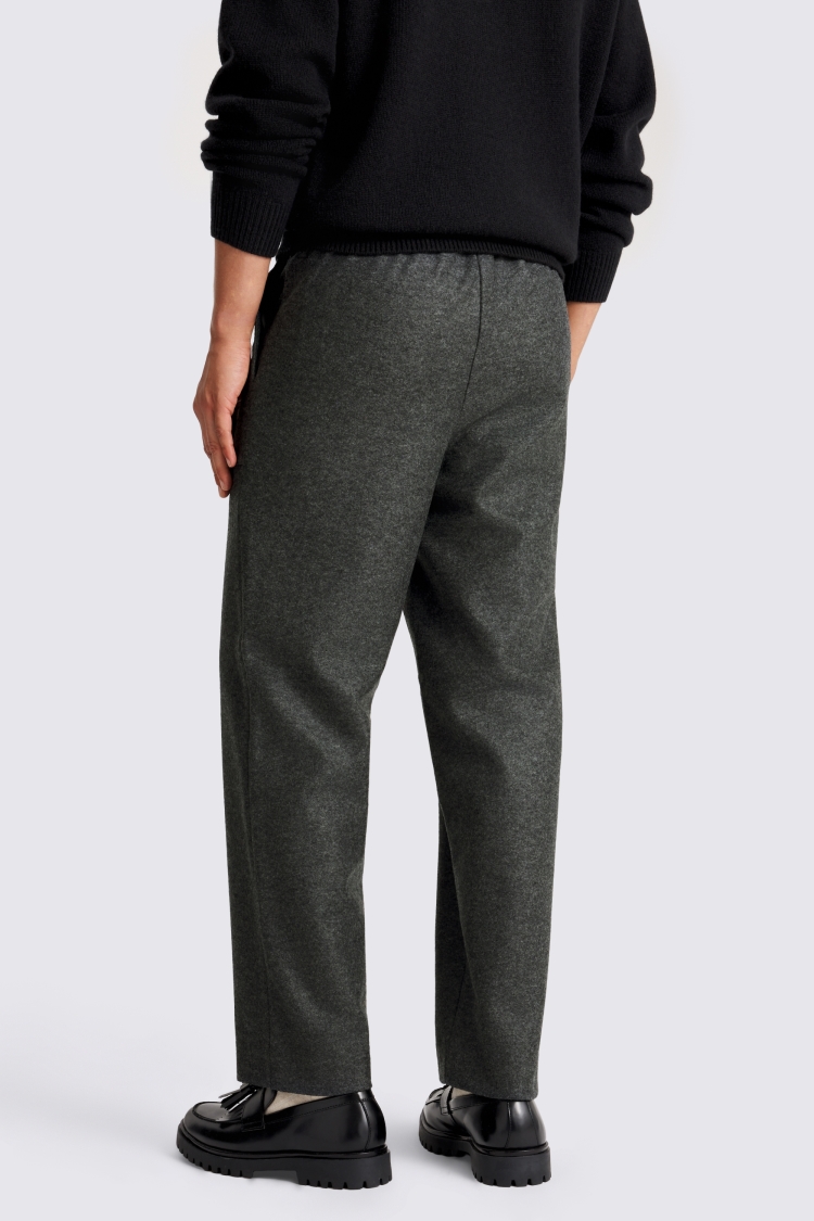 Charcoal Knitted Drawstring Trousers