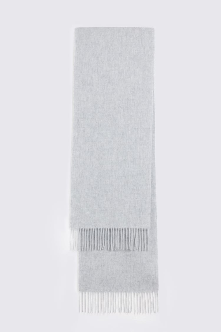 Light Grey Cashmere Blend Scarf