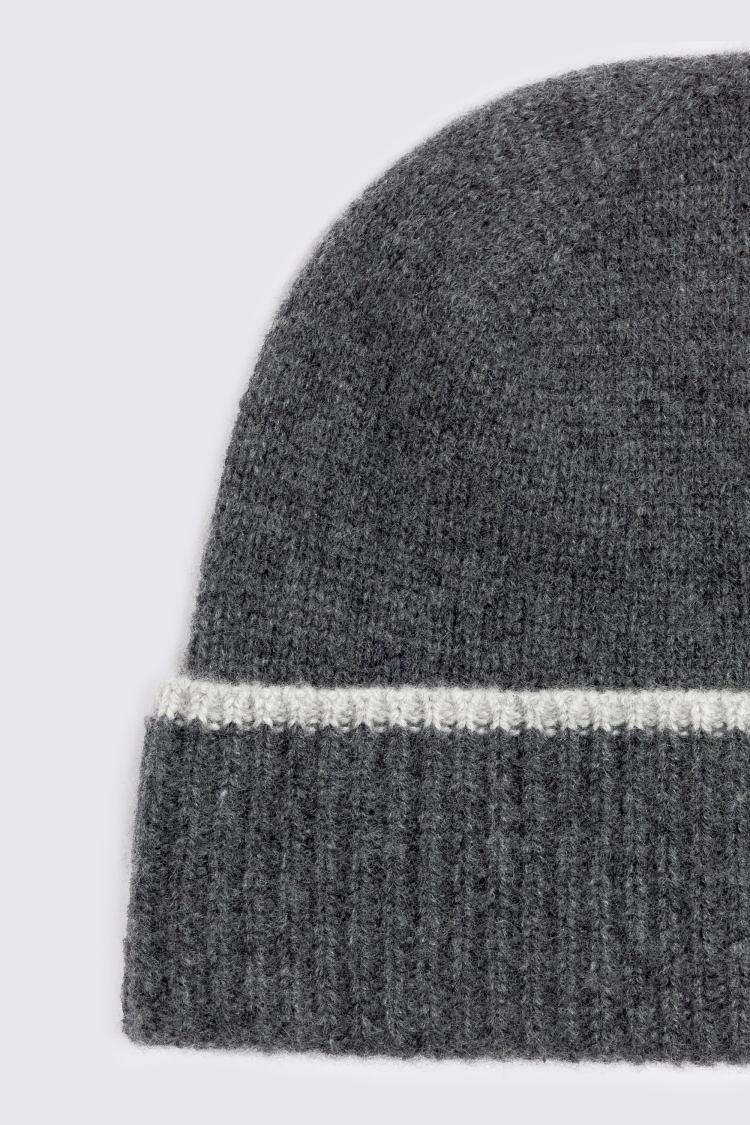 Charcoal Pure Cashmere Beanie