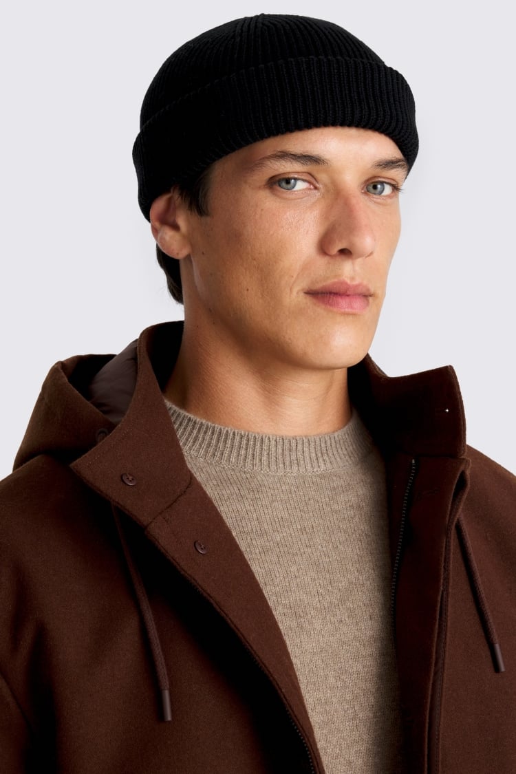 Black Fisherman Beanie