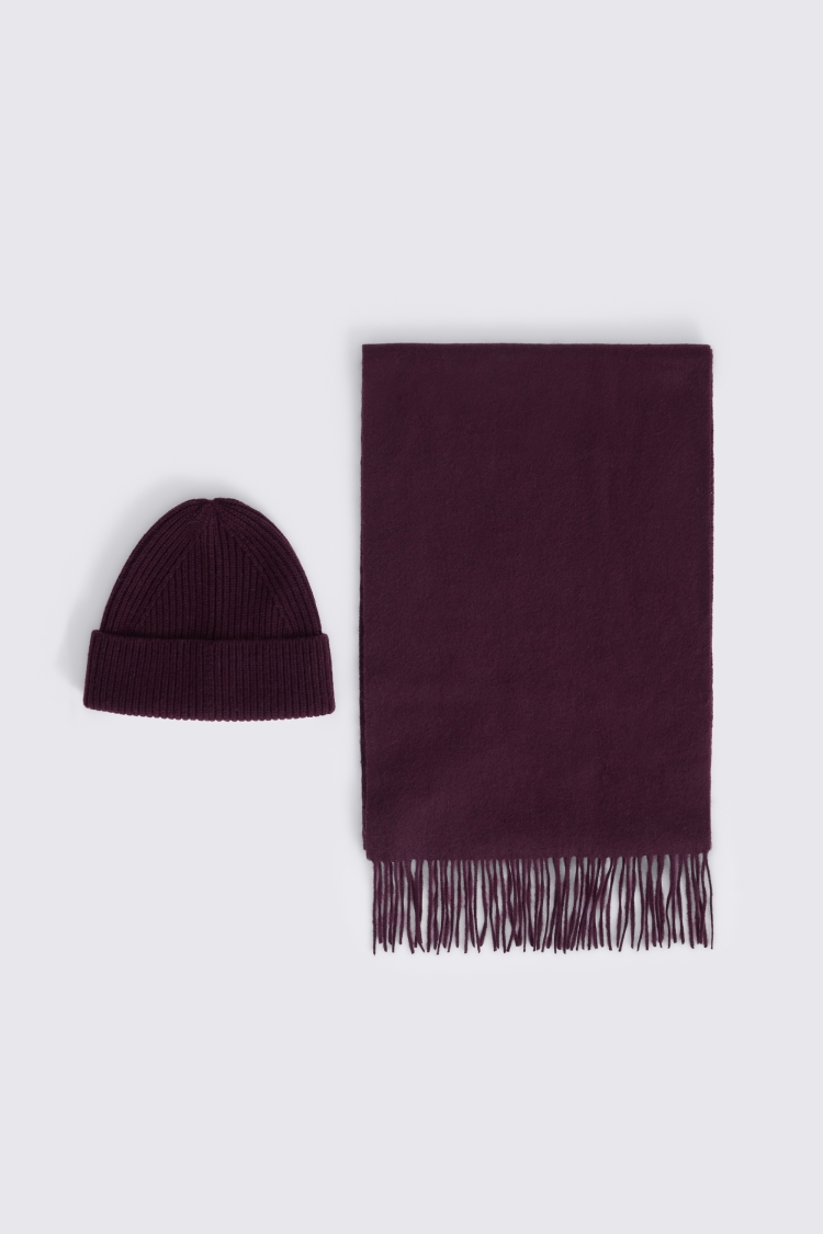 Burgundy Cashmere Blend Scarf