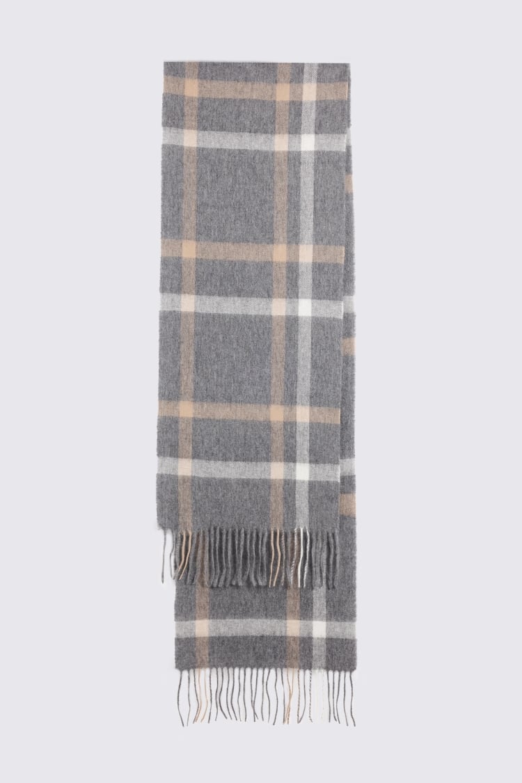 Charcoal Pure Cashmere Scarf