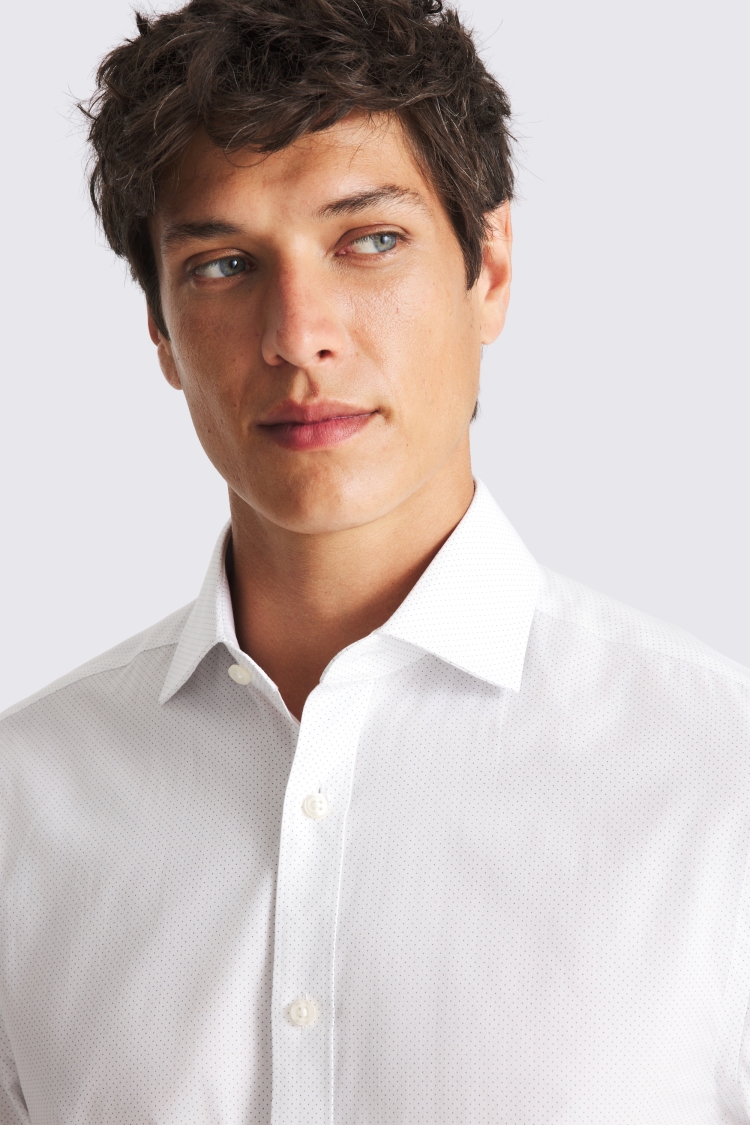 Regular Fit Geo Print Contrast Shirt