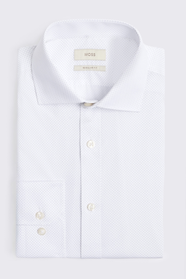 Regular Fit Geo Print Contrast Shirt