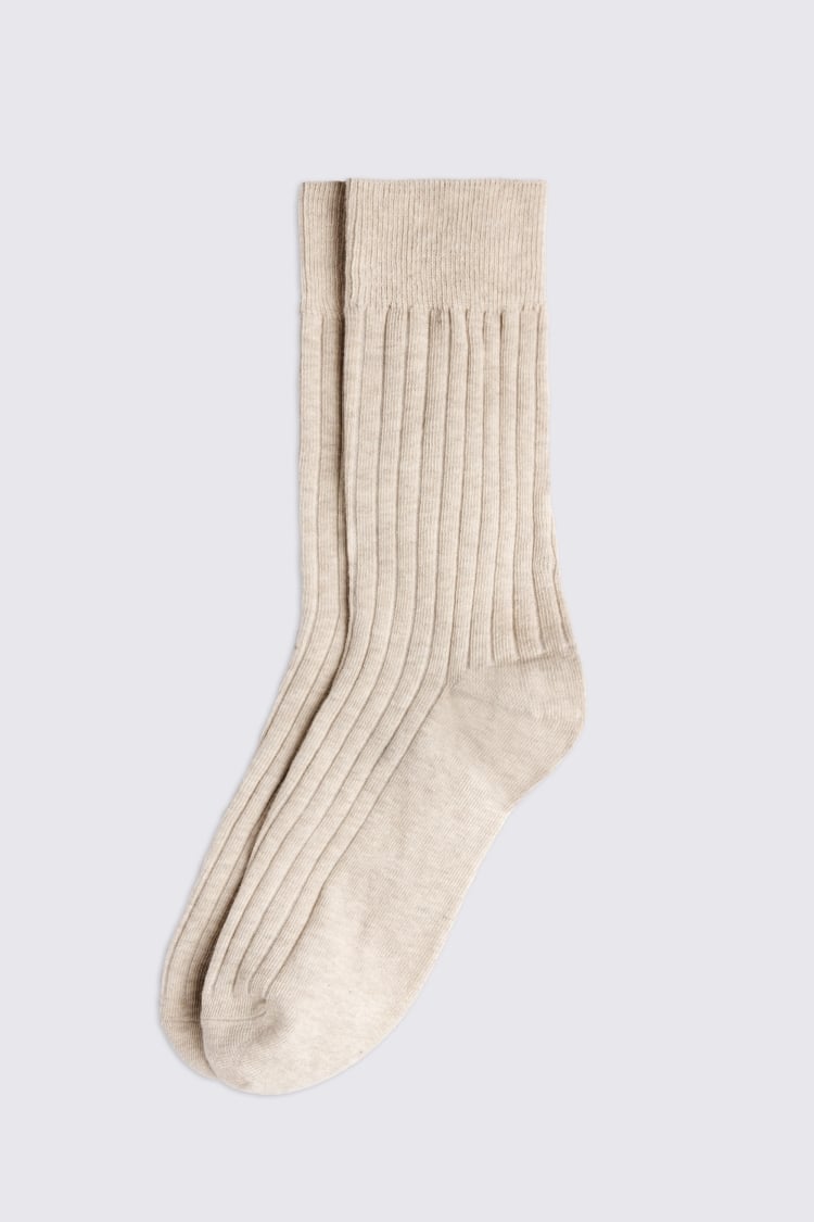Oatmeal Melange Socks