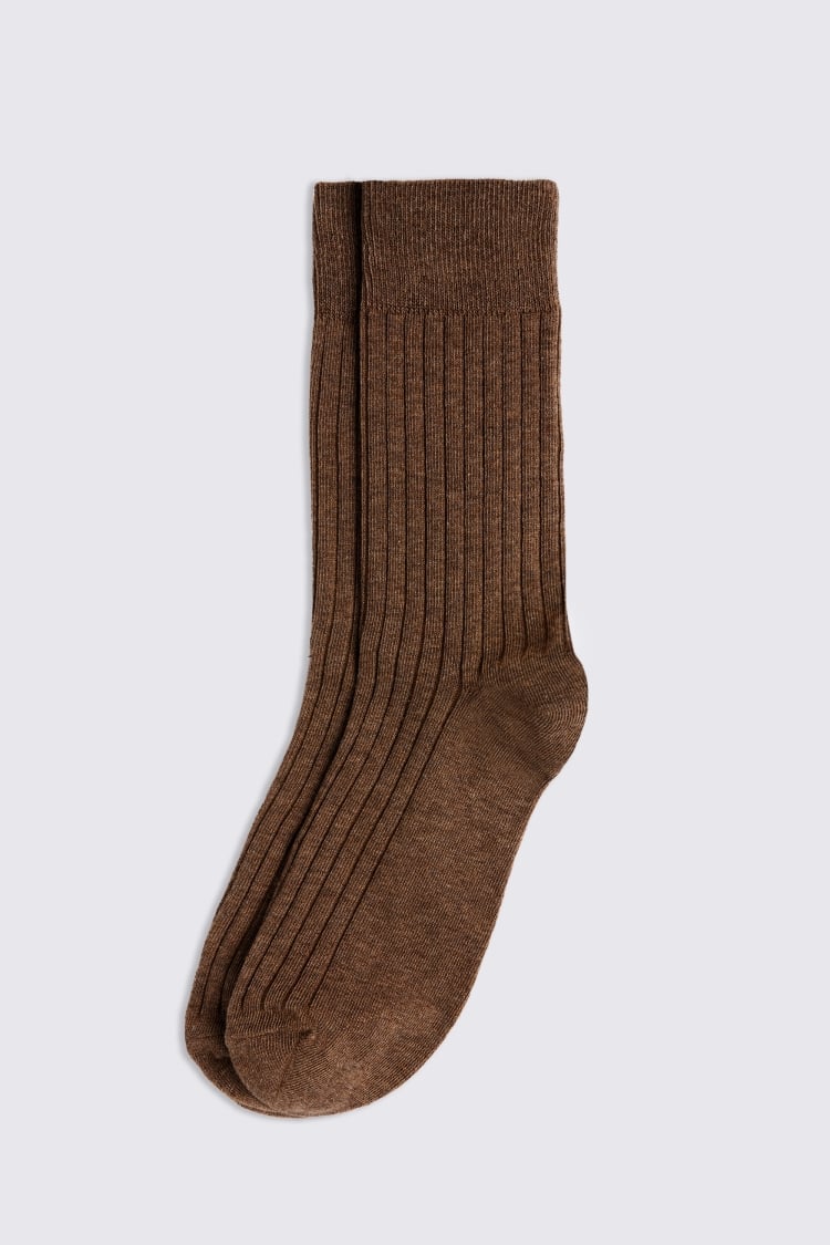 Rust Melange Socks