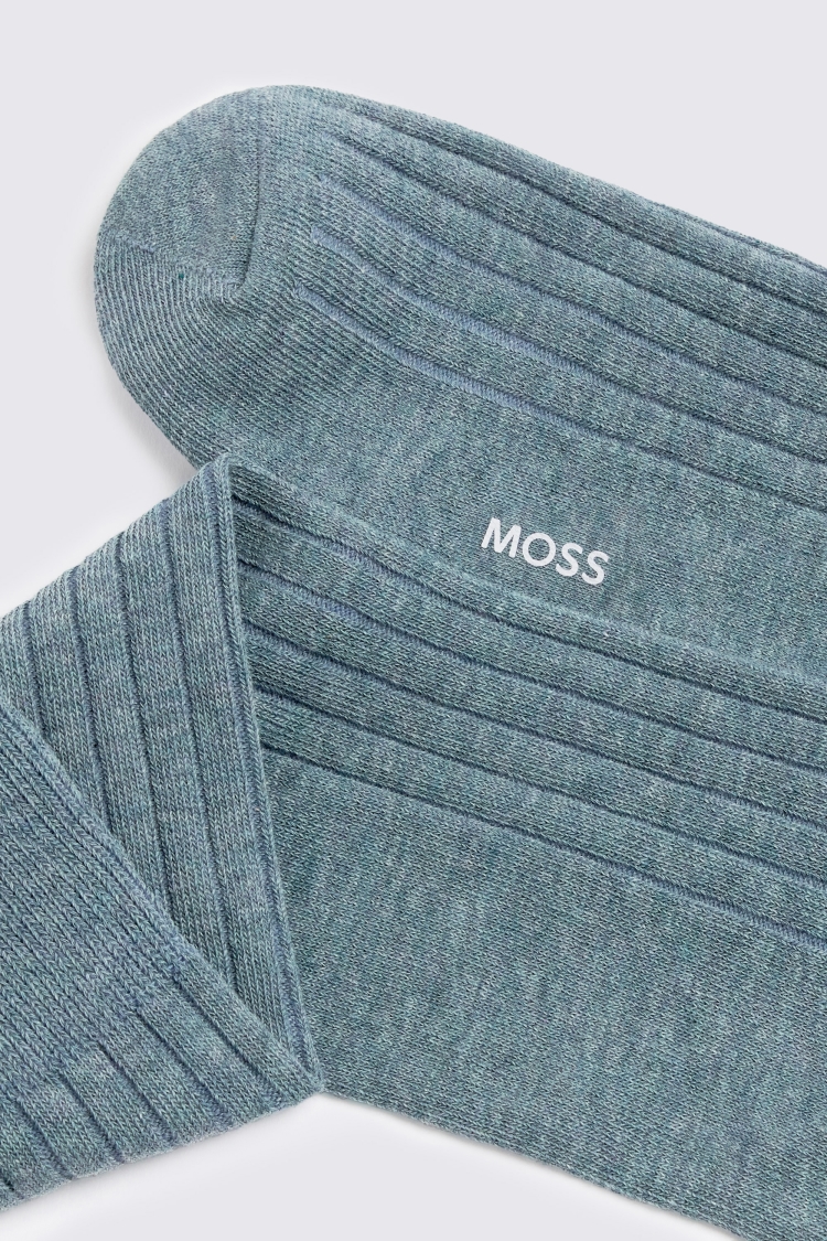 Airforce Blue Melange Socks