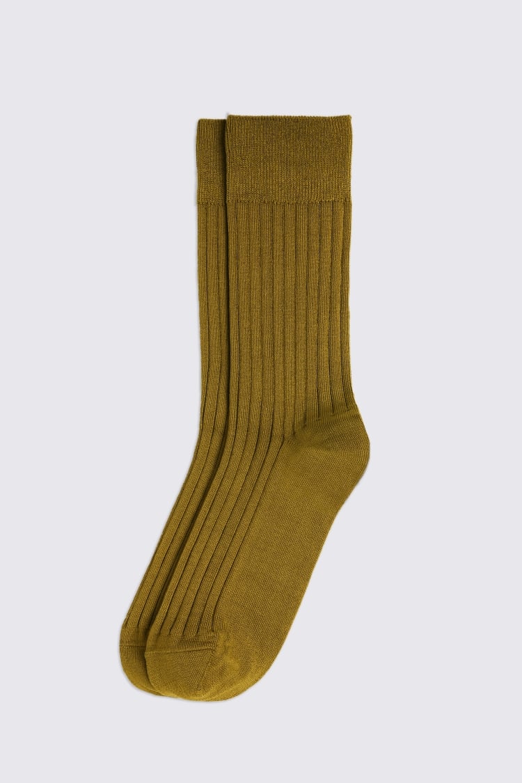 Dark Olive Melange Socks