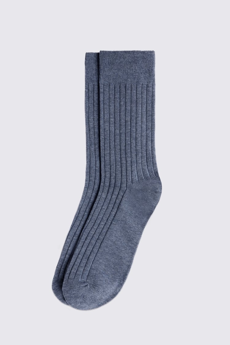 Denim Blue Melange Socks