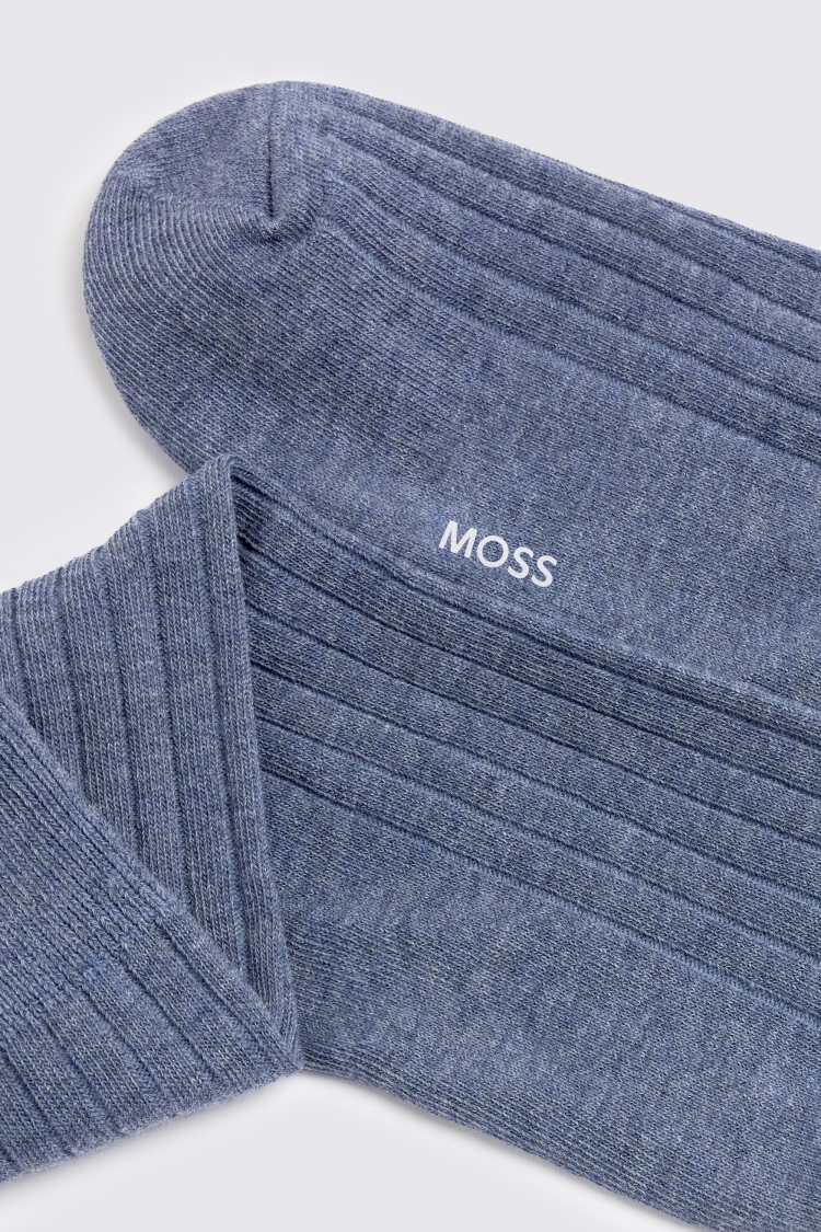 Denim Blue Melange Socks