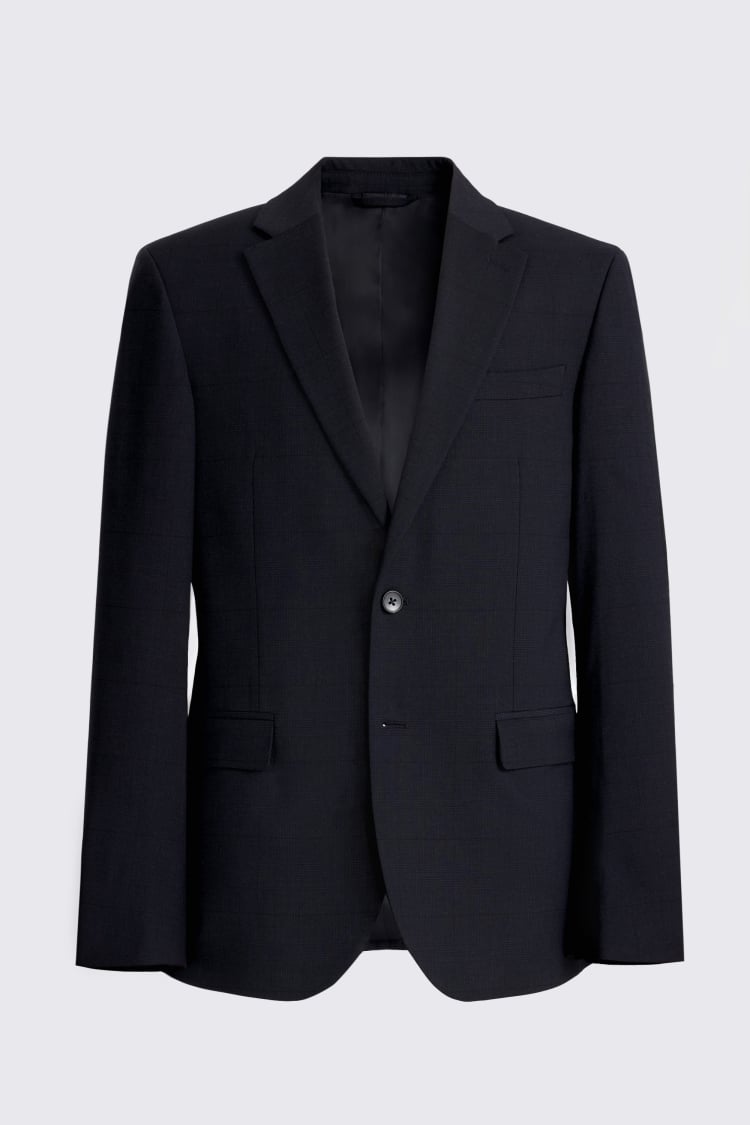 Slim Fit Blue Check Jacket 