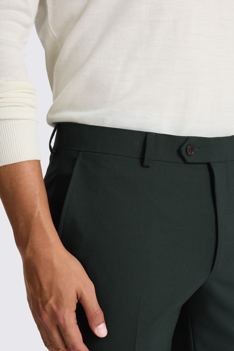 Slim Fit Dark Green Pants