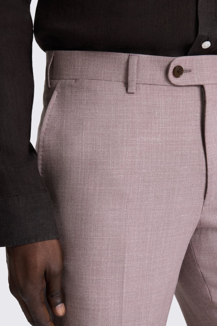 Italian Tailored Fit Mauve Trousers