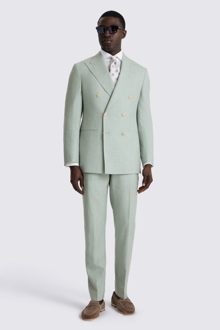 Italian Tailored Fit Aqua Suit