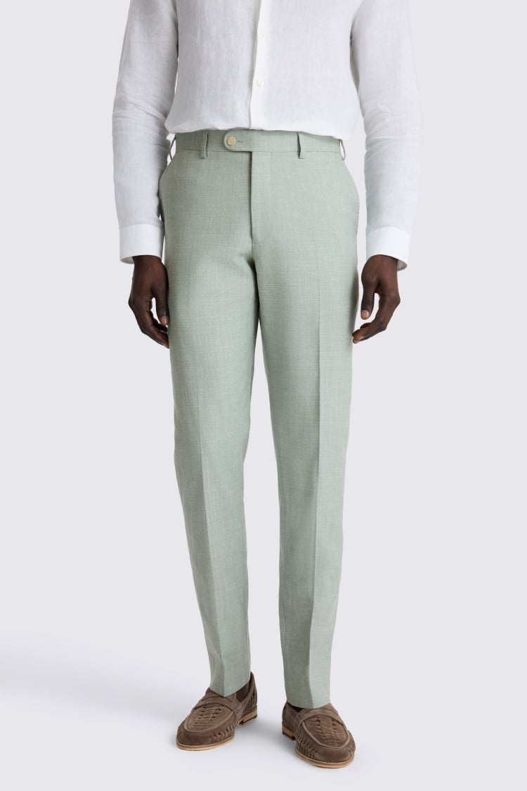 Italian Tailored Fit Aqua Trousers