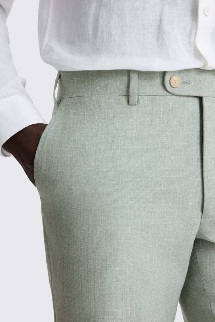 Italian Tailored Fit Aqua Trousers