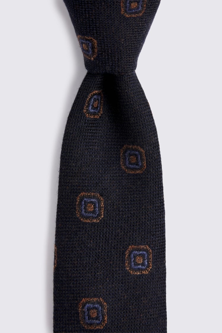 Italian Navy Copper Diamond Tie